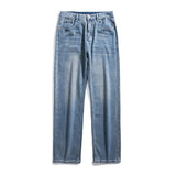 Wiaofellas Autumn Blue Baggy Jeans Men Fashion Casual Straight Jeans Streetwear Men Korean Style Loose Wide Legs Denim Pants Mens Trousers