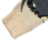 Wiaofellas New Punk Knitted Sweaters Men Fall Winter Hip Hop Knit Pullovers Distressed Designer Oversized Harajuku Streetwear Sweaters Tops