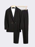 Wiaofellas Japanese Drop Casual Suits Male Loose Handsome Ruffian Blazer Sets Slightly Mature Youth Spring Autumn Small Suit Coats Party