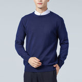 Wiaofellas Men Cashmere Sweater Autumn Winter Soft Warm Jersey Jumper  Pullover O-Neck Knitted Sweaters