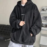 Wiaofellas Male Hoodie Coldproof Men Sweatshirt Pocket Male Hooded Fleece Lined Pullover Sweatshirt Daily Clothing