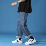 Wiaofellas Men's High-quality Vintage Thin Straight-leg Loose Jeans New Classic Style Baggy Pants Male Harajuku Baggy Fit Jeans