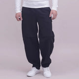 Wiaofellas Spring Men Plus Size Pants Solid Baggy Loose Elastic Pants Cotton Sweatpants Casual Pants Autumn Straight Trousers