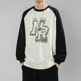 Wiaofellas Men Patchwork Long-sleeved T-shirt Casual Loose Women Hoodie Sweatshirt Male T Shirt Spring Fall Bottoming Shirt