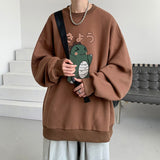 Wiaofellas Men's Oversized Hoodie Off White Autumn Hoodies Oversize for Men Funny  Dinosaur Print 5XL Man Casual Wear Hoody Male Sweatshirt