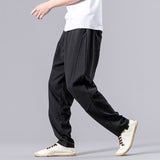 Wiaofellas Harlan Pants Men's Loose Casual Sports Chinese Style Men's Pants Large Size Sweatpants Solid Color Full Length Trousers