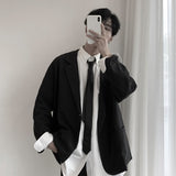 Wiaofellas Grey Black Blazer Men Fashion Social Mens Dress Jacket Korean Business Suit Jacket Mens Office Formal Blazer Solid Color S-XL