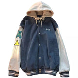 Wiaofellas New College Style Corduroy Embroidery Thickened Baseball Uniform For Men Women Couples American Retro Street Trend Loose Jacket