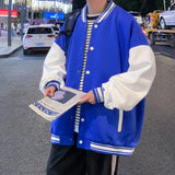 Wiaofellas Campus Couple Single-breasted Varsity Clothing Spring and Autumn New Active Jacket Lightweight and Thin Baseball Jacket