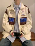 Wiaofellas Letter Embroidery Bomber Jacket Men Women Spring Autumn Vintage Varsity Jacket Couple Streetwear College Coat