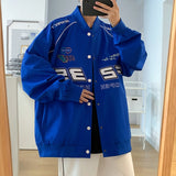 Wiaofellas Streetwear Retro Trend Motorcycle Coat Loose and Comfortable Autumn Clothing Bomber Jacket Lightweight and Thin Technical Jacket