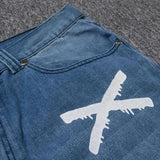 Wiaofellas Men Loose Baggy Jeans Hip Hop Letter Print Pant Men Oversized Wide Leg Skateboard Denim Large SIze Streetwear Embroidery