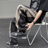 Wiaofellas Techwear Parachute Cargo Pants Men Patchwork Zipper Loose Casual Trousers Male Summer Streetwear Hip Hop Spliced 5XL