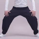 Wiaofellas Spring Men Plus Size Pants Solid Baggy Loose Elastic Pants Cotton Sweatpants Casual Pants Autumn Straight Trousers