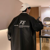Wiaofellas PU Leather Jacket for Teens Men Japanese Wild Streetwear Spring High-quality Male Oversized Vintage Synthetic Leather Coat