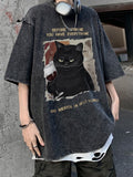 Wiaofellas Old Short Sleeve T-shirt Men's Summer American High Street Pure Cotton Half Sleeve T-shirt Fashion Label Clothing M-5XL