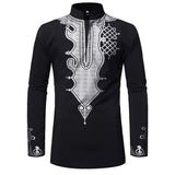 Wiaofellas Men African Clothes Dashiki Print Shirt Fashion Brand African Men Business Casual Pullovers Work Office Shirts Male Clothing