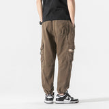 Wiaofellas 8Xl Spring Cotton Cargo Pants Men Oversize Pocket Drawstring Male Casual Pants Plus Big Size Men's Clothes 7XL 6XL 5XL Z584