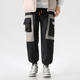 Wiaofellas Winter Men's Multi Pocket Loose Casual Pants Fashion Trend Sweatpants Thickened Plush Overalls Elastic Waist Trousers M-4XL