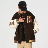 Wiaofellas Men Spring Baseball Clothes Leather Jacket Bomber Street Style Embroidered Fashion Vintage Tooling Jacket Harajuku Brand Jacket
