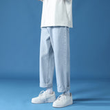 Wiaofellas Men's High-quality Vintage Thin Straight-leg Loose Jeans New Classic Style Baggy Pants Male Harajuku Baggy Fit Jeans