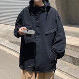 Wiaofellas Vintage Hooded Jacket Bomber Jacket Streetwear Military Hoodies Sweatshirts Loose Mountain Climbing Casual Jackets Sportswear