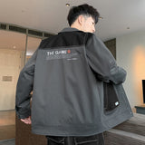 Wiaofellas Gray Green, Black, Dark Gray, Spring And Autumn New Lapel Jacket Men's Slim Top Men's Casual Thin Coat 4XL