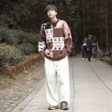 Wiaofellas-Winter Men's Christmas Wool Sweaters Round Neck Pullover Clothes Oversized Printing Knitting Long Sleeve Woolen Coats M-2XL