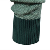 Wiaofellas Sweater Men's Autumn New Stripe Spliced Long Sleeve Knitwear Fashion Round Neck Casual Male Pullovers