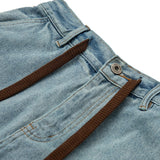 Wiaofellas Men Streetwear Hip Hop Fashion Loose Casual Drawstring Vintage Denim Jeans Shorts Male Japan Korean Trend Cargo Shorts Pants