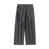 Wiaofellas Solid Long Pants Men's Fashion Casual Pants Man Spring Summer Fall Loose Pleated Suit Pants Original Trendy Design Clothing
