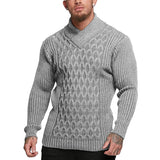 Wiaofellas Harajuku Sweaters Solid Color V Neck Sweater Men Autumn/Winter All-match Long Sleeve Pullover Korean Fashion Knitted Sweater