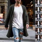 Wiaofellas Europe and The United States Sweater Cardigan Solid Color Loose Knit Coat Autumn and Winter New Sweater Men