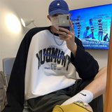 Wiaofellas Contrast Color Men Long Sleeve T-shirts Fashion Spring New Tops Man Casual Large Size Unisex Clothes Male Tee Shirt