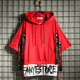 Wiaofellas Men's Hoodies Sweatshirt Autumn Casual Black Techwear Hip Hop Harajuku Hoodie Men Ribbons Patchwork Japanese Streetwear Darkwear