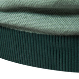 Wiaofellas Sweater Men's Autumn New Stripe Spliced Long Sleeve Knitwear Fashion Round Neck Casual Male Pullovers