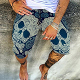 Wiaofellas Summer Skull 3D Pringted Men Beach Shorts Male Swimming Trunks Swimsuits Man Surf Beach Swim Sports Pants Board Men's Clothing