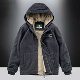 Wiaofellas Mens Coat Winter Cotton-padded Jacket Hooded Lamb Cashmere Male Large Size Cargo Jackets Cardigan Outerwear Chaquetas Hombre