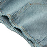Wiaofellas Men Streetwear Hip Hop Fashion Loose Casual Drawstring Vintage Denim Jeans Shorts Male Japan Korean Trend Cargo Shorts Pants