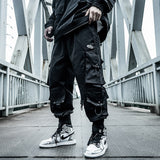 Wiaofellas New Streetwear Men's Multi Pockets Cargo Harem Pants Hip Hop Casual Male Track Pants Joggers Trousers Fashion Harajuku Men Pants