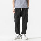 Wiaofellas 8Xl Spring Cotton Cargo Pants Men Oversize Pocket Drawstring Male Casual Pants Plus Big Size Men's Clothes 7XL 6XL 5XL Z584