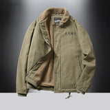 Wiaofellas Mens Coat Winter Cotton-padded Jacket Hooded Lamb Cashmere Male Large Size Cargo Jackets Cardigan Outerwear Chaquetas Hombre