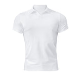 Wiaofellas Summer Vacation Leisure Polo Shirt Sports Lapel Thin Section Simple Solid Color Short-sleeved Quick-drying Top Men's Clothing