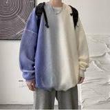 Wiaofellas Fashion Printed O-Neck Tie Dye Sweater Men's Clothing Autumn New Loose Casual Pullovers Long Sleeve All-match Korean Tops