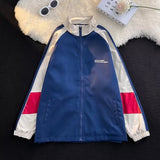 Wiaofellas Harajuku Patchwork Varsity Jacket Men Streetwear Color Block Bomber Windbreaker High Quality Lightweight College Jacket Couple