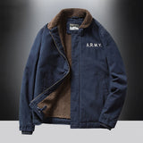 Wiaofellas Mens Coat Winter Cotton-padded Jacket Hooded Lamb Cashmere Male Large Size Cargo Jackets Cardigan Outerwear Chaquetas Hombre