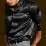Wiaofellas Streetwear Solid Single Breasted Lapel Polo Shirts Men Casual t Shirt Shirts Fashion Stitch Mesh Long Sleeve Tee Top For Man