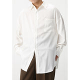 Wiaofellas Spring Men's Product Long Sleeve Loose Relaxed Simple Shirt High Quality Single Wear Coats Korean Style Shirts  M-XL