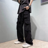 Wiaofellas Multipockets Straight Y2k Cargo Pants for Men Baggy Hip Hop Trousers Man Slacks Hiking Stacked Long High Quality Work Cheapest L