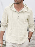 Wiaofellas Men's Casual V-neck Long-sleeve Shirt - Stylish and Versatile